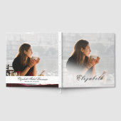 Foto zur Beerdigung Weißes Overlay Gästebuch (Voll)