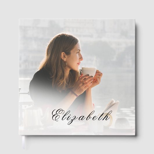 Foto zur Beerdigung Weißes Overlay Gästebuch (Vorderseite)