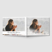 Foto zur Beerdigung Weißes Overlay Gästebuch (Voll)