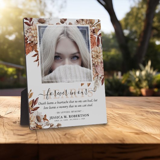 Foto zur Bewahrung des botanischen Herbstfloralged Fotoplatte