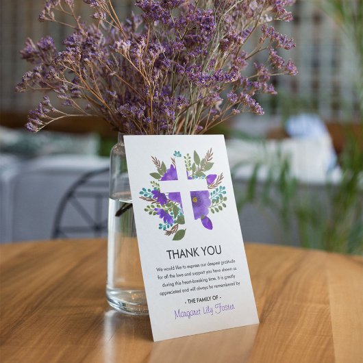 Foto zur Blumenbeerdigung Dankeskarte