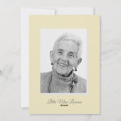 Foto zur Blumenerinnerung Einladung (Rückseite)