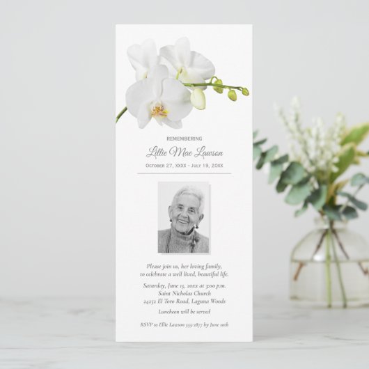 Foto zur Blumenerinnerung Einladung (Stehend Vorderseite)
