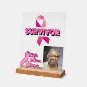 Foto zur Brustkrebserkrankung Acrylschild (Winkel)