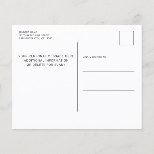 Foto zur Einladung des Feuerwehrmanns (Rückseite)