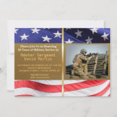 Foto zur Einladung des Soldaten-Ruhestands-Party (Vorderseite)