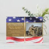 Foto zur Einladung des Soldaten-Ruhestands-Party (Stehend Vorderseite)