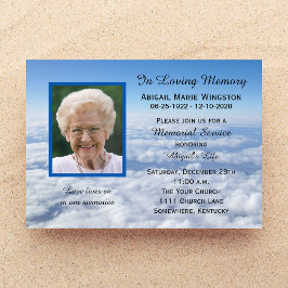 Foto zur Einladung von Gedächtnisdiensten in Wolke