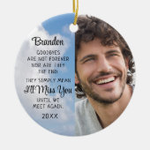 Foto zur Erinnerung an das Memorial-Zitat Beileid  Keramik Ornament (Vorne)