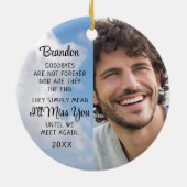 Foto zur Erinnerung an das Memorial-Zitat Beileid  Keramik Ornament (Hinten)