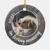 Foto zur Erinnerung an Haustiere Rustikaler Holzpf Keramik Ornament (Vorne)