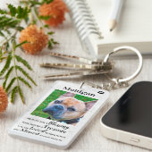 Foto zur Erinnerung an Haustiere Schlüsselanhänger (Vorderseite rechts)