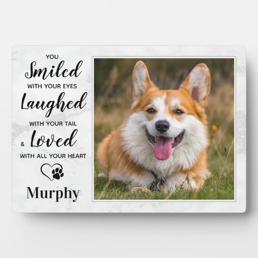 Foto zur Erinnerung an Personalisierte Haustiere Fotoplatte (Vorderseite)