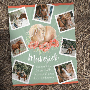 Foto zur Erinnerung an Pferde Fleecedecke