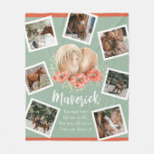 Foto zur Erinnerung an Pferde Fleecedecke (Vorderseite)