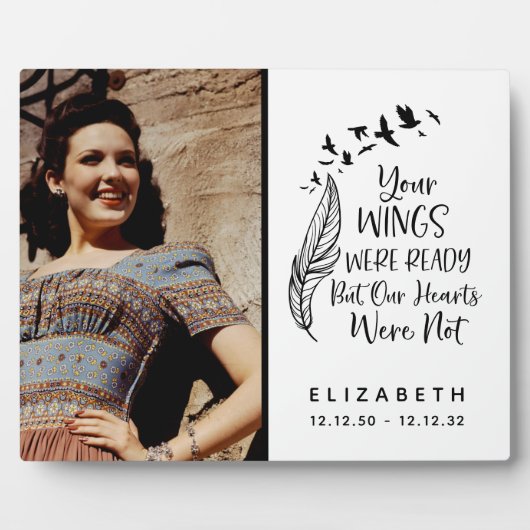 Foto zur Erinnerung an Schwarz-weißes Sprichwort Fotoplatte (Vorderseite)