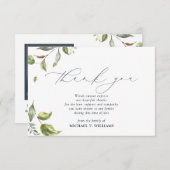 Foto zur Erinnerung an Wasserfarben Dankeskarte (Vorne/Hinten)