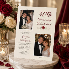 Foto zur Feier des 40. Hochzeitstages Einladung
