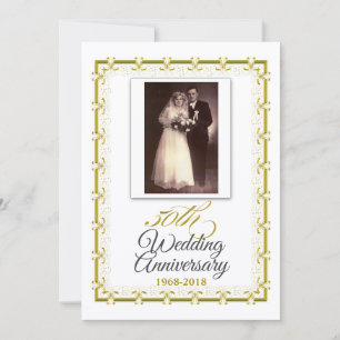 Foto zur Feier des 50. Hochzeitstagsjubiläums Einladung