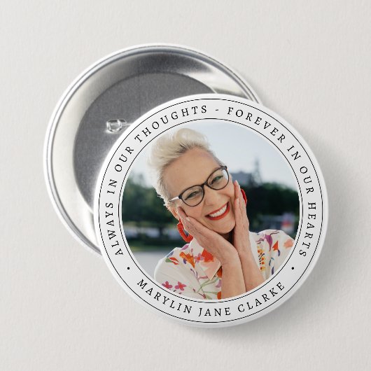 Foto zur Gedenkfeier Button (Vorne & Hinten)