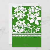 Foto zur grünen Unterscheidung Geburtstag Einladun Einladung (Rückseite)