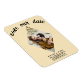 Foto zur Hochzeit mit warmer Vanillesoße Save-the- Magnet (Rechte Seite)