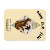 Foto zur Hochzeit mit warmer Vanillesoße Save-the- Magnet (Horizontal)