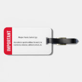 Foto zur Identifizierung von Kindern und Jugendlic Gepäckanhänger (Rückseite horizontal)