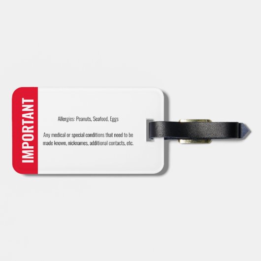 Foto zur Identifizierung von Kindern und Jugendlic Gepäckanhänger (Rückseite horizontal)