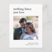 Foto zur Minimalistischen Einführung Ankündigungspostkarte (Vorderseite)