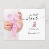 Foto zur Schwangerschaftsankündigung | Wunder Postkarte (Vorderseite)