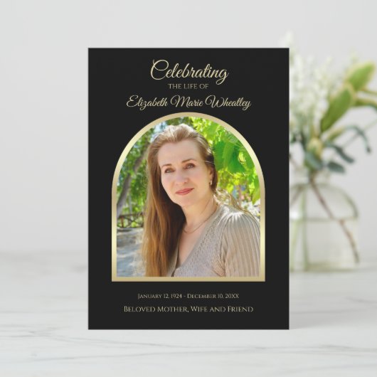 Foto zur Schwarzen Beerdigung oder Feier des Leben Programm (Stehend Vorderseite)