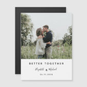 Foto zusammen Modernes, einfaches Skript Magnetkarte (Vorne/Hinten)