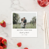 Foto zusammen Modernes, einfaches Skript Serviette (Beispiel)