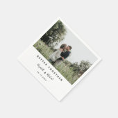 Foto zusammen Modernes, einfaches Skript Serviette (Ecke)