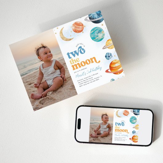 Foto Zwei der Mond-Party Einladung