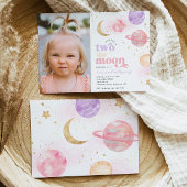 Foto Zwei Einladungen des Mond Girls zum Geburtsta