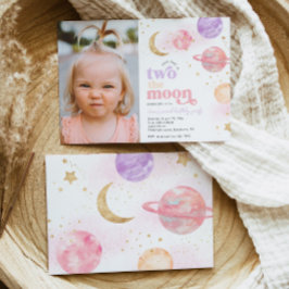 Foto Zwei Einladungen des Mond Girls zum Geburtsta