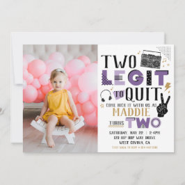 Foto Zwei Legit zu beenden Zweiten Geburtstag Einl Einladung