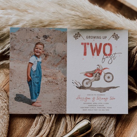 Foto ZWEI Schnellfahrrad Einladung Geburtstag