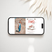 Foto ZWEI Schnellfahrrad Einladung Geburtstag