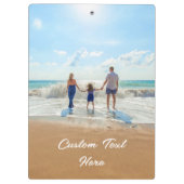 Foto-Zwischenablage mit benutzerdefiniertem Text Klemmbrett (Rückseite)