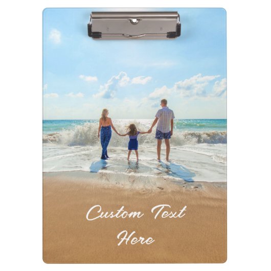 Foto-Zwischenablage mit benutzerdefiniertem Text Klemmbrett (Vorderseite)