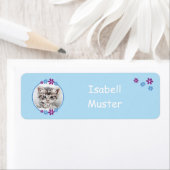 Fotoaufkleber - Blumen lila blau | hellblau (Insitu)