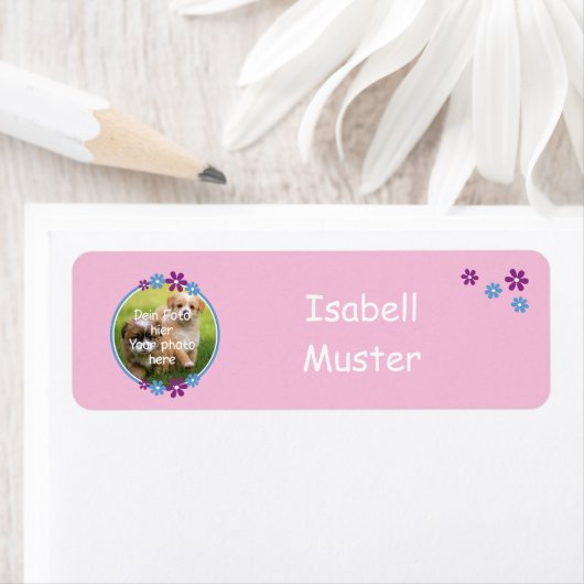 Fotoaufkleber - Blumen lila blau | rosa (Insitu)