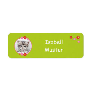 Fotoaufkleber - Blumen rot rosa | grün