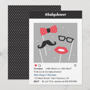 Fotoautomaten-Geschlechtsenthüllung-Baby-Shower-Ei Einladung