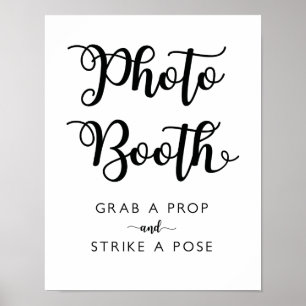 Fotoautomaten-Hochzeitsschild   Moderne Kalligrafi Poster
