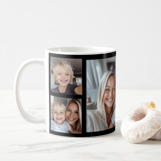 Fotobecher mit 5 Fotos erstellen Kaffeetasse (Mit Donut)