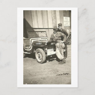 FOTOBOMB! Vintage Postkarte des Fotos der 40er Jah